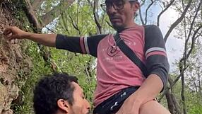 Amateur gay blowing is public
