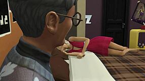 Step dad fucks after watching her masturbate