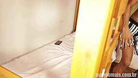 gay brazilian bareback in hostel room