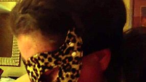 Masked Mature Milf Sucks Off Husband In Costume Exhibition