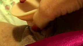 girl explores solo with dildo in private