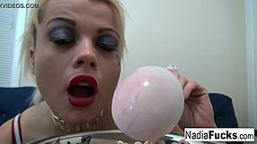 Sexy Nadia Eats Cereal Filled With Soldiers