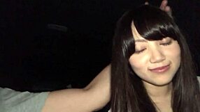 Mirei-chan gives blowjob in bath with age-gap couple