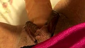 girl explores solo with dildo in private