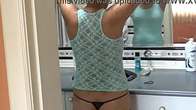 Get you to jerk off while record when old woman in lingerie is watching you