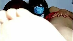 A young teen explores footjob fantasies with toys and a sensual massage in a kinky session.