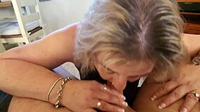 Master cums long and slow after super bj from his very own milf slut