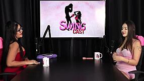 andriza haack in sheer red talking dirty about her favorite blowjob cumshot