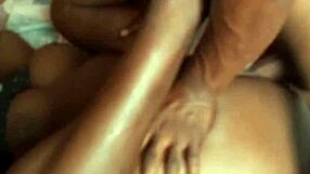 Ebony milf enjoys rough sex with black stud