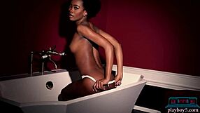 i'm alicia, stripping down my ebony body for playboy