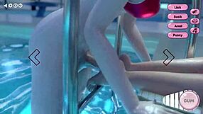 Swimming pool futanari and Cartoon girl blowjob sex