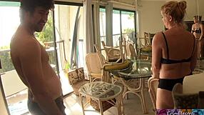 Divorced stepmom and her horny stepson help moving her in to his house and live together