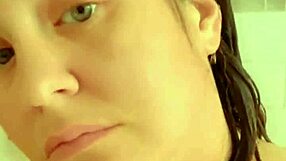 Wet pussy squirting in cum shower