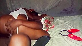 A tight pussy with ebony beauty gets pounded from behind