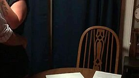 naughty probation officer cums while putting on ankle monitor