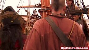 Pirate Babe Pleases Captain's Cock in Roleplay Storyline