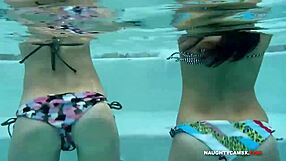 Booty shakes wildly underwater in sexy hd