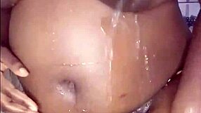 Black Thick Ebony FUCKING Hard and Dancing in Steamy Shower