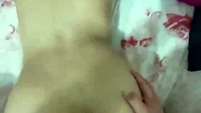 My wife moans loudly, begging for more cock as she rides it hard.