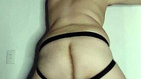 Gordo gay shows off chubby tits and big ass in masturbation and anal sex