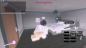 pounding this slutty girl hard on roblox, can't stop till i fill her up with a messy creampie