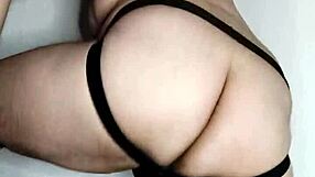 Gordo gay shows off chubby tits and big ass in masturbation and anal sex