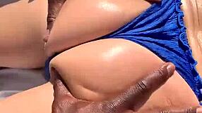 Hot French brunette meets a massive black cock for intense action