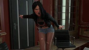 Girl Licks Secretarys Ass In 3D Anime Game