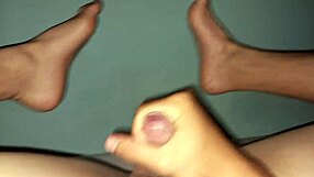 Twink's Foot Fetish Masturbation Explodes With Cum!