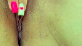 young pussy of horny cutie gets orgasm from her little 18+ fingers