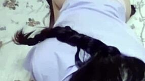 Asian Girl Blows and Rides Cock