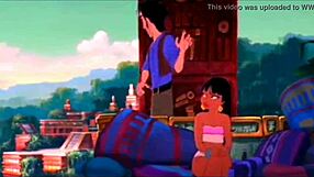 In the road to eldorado cartoon, characters engage in a passionate sex scene