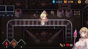 hgame-escape dungeon-莎莉絲 getting creampied by goblin on wooden board