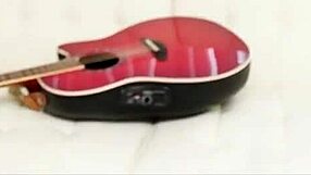 Crazy groupie rides cock in missionary and cowgirl