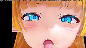 I cum on the elf's ass in this hentai, it's so hot!