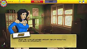 Sexy strip, girls in the city hentai game night