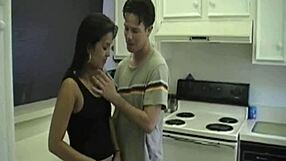 I had sex with my step-brothers girlfriend Talia in the kitchen