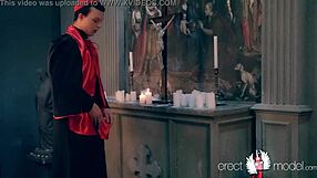 i'm the church man masturbating solo in the cathedral after service