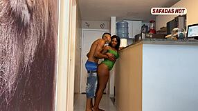 milf in lingerie teases with blowjob on big gay cock