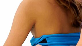 Large cock enters tight petite teen pussy roughly.