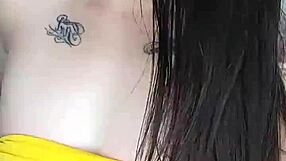 girl masturbates wet pussy and ass on video call to boyfriend