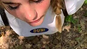 Watch This Random Jogger Get Deepthroated On The Hiking Trail POV! Candycourt