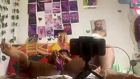 i bent over in doggystyle and fingered my pussy with a dildo while watching myself in the mirror