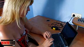 Young blonde teen 18+ takes hard anal fucking with big pussy