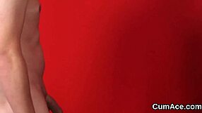 Unusual honey swallows all jizz after cumshot on face!