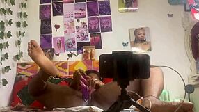 i bent over in doggystyle and fingered my pussy with a dildo while watching myself in the mirror