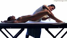 little tight virgin pussy teen vika massaged by old seducer