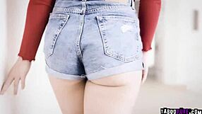 Brunette Teen 18+ Whitney Wright Slobbers On Two Hard Cocks