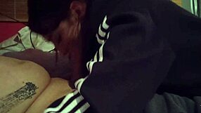 Canadian slut sucks monster cock in homemade deepthroat blowjob