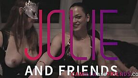 shemale in latex sucked in threesome